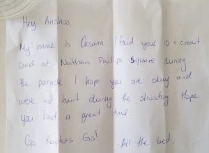 Woman receives kind note along with lost ID and credit card following Toronto shooting