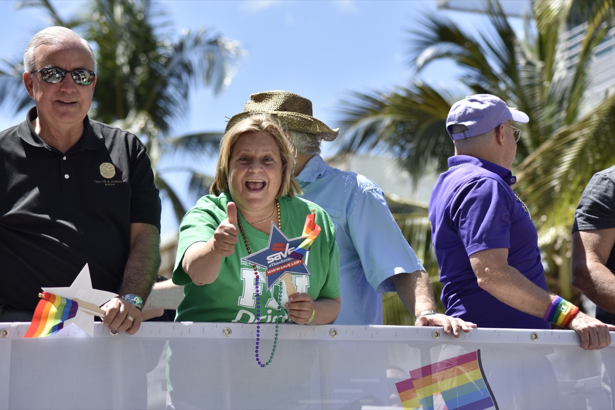 florida congresswoman ileana ros lehitinen at a parade, women achievements