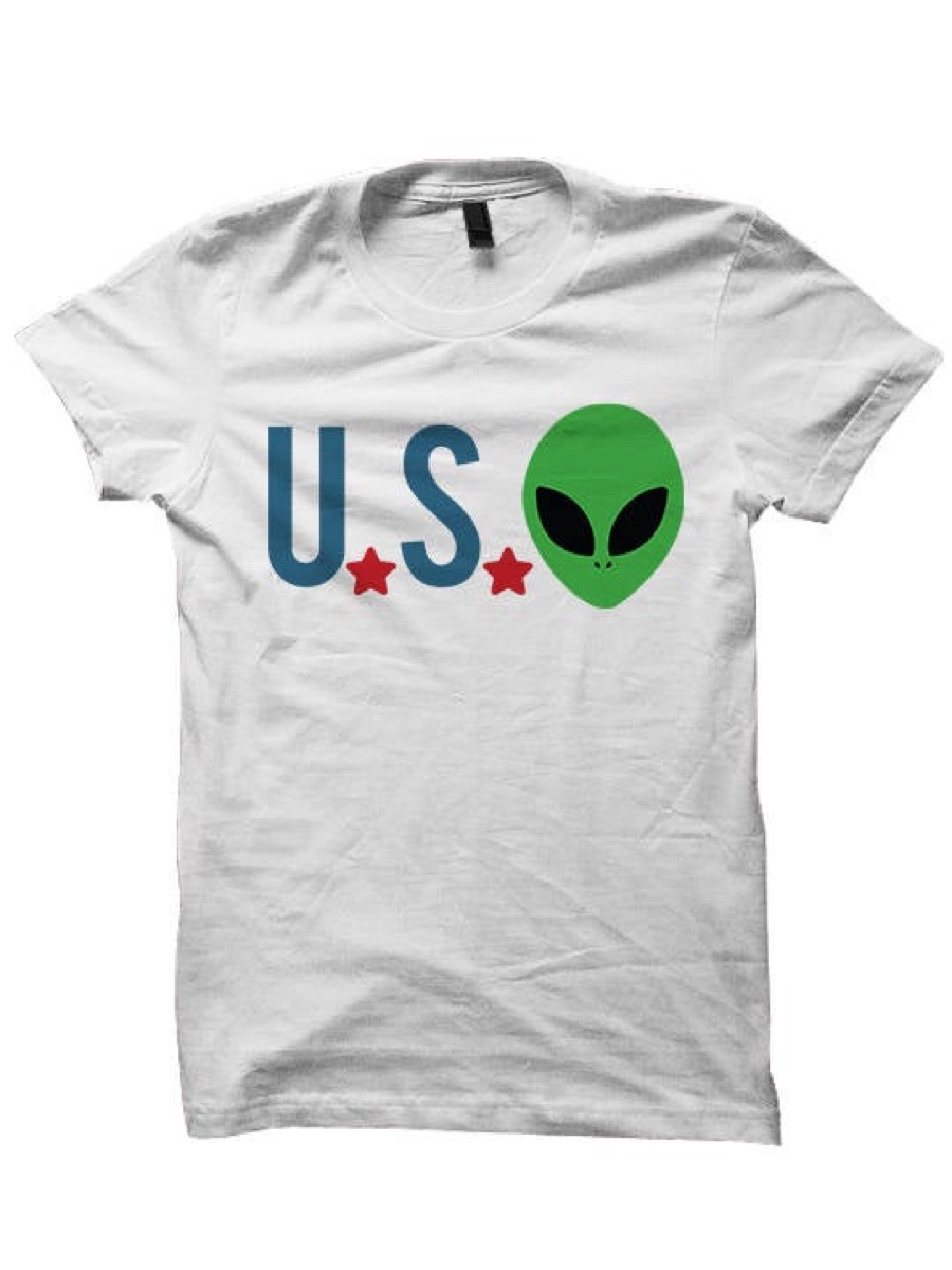 usa alien t-shirt, independence day gifts