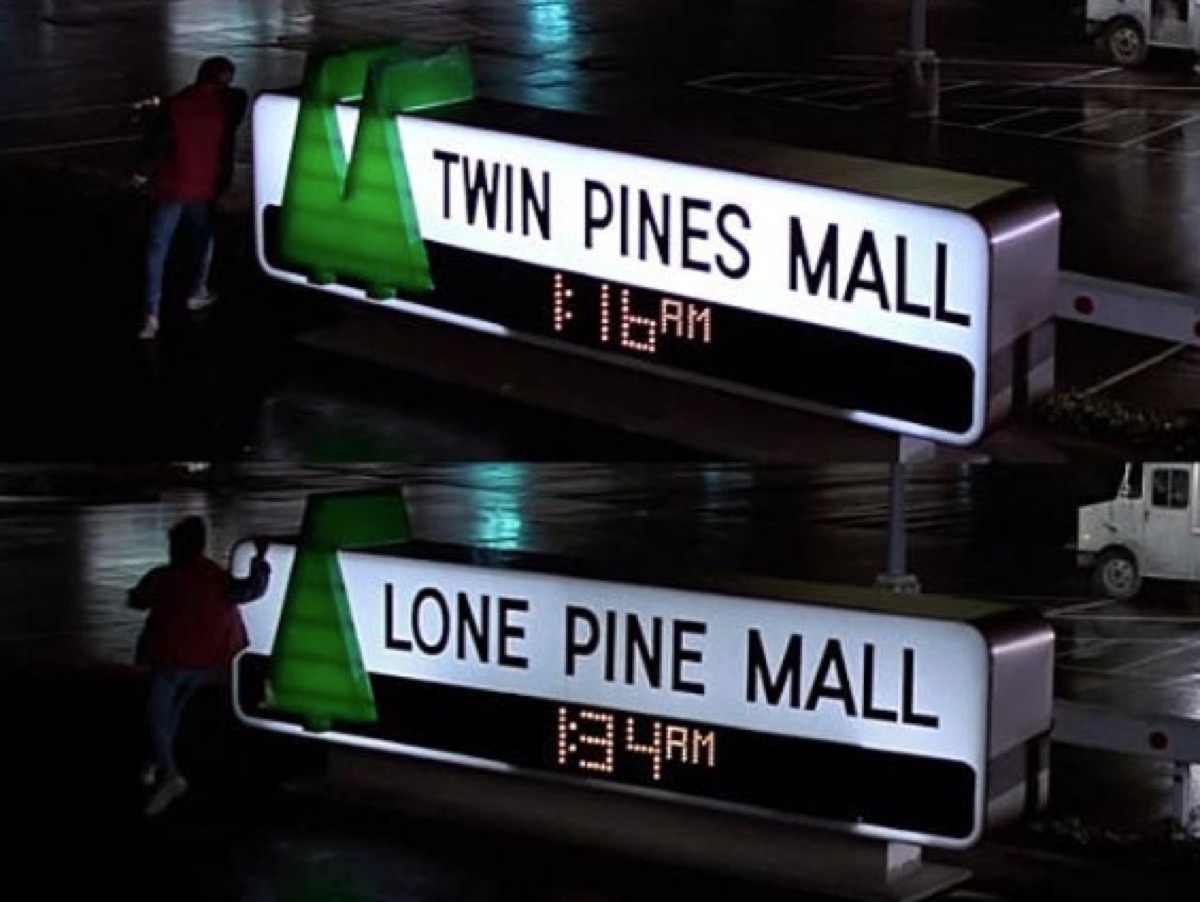Back to the future mall signs