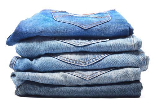 blue denim jeans isolated