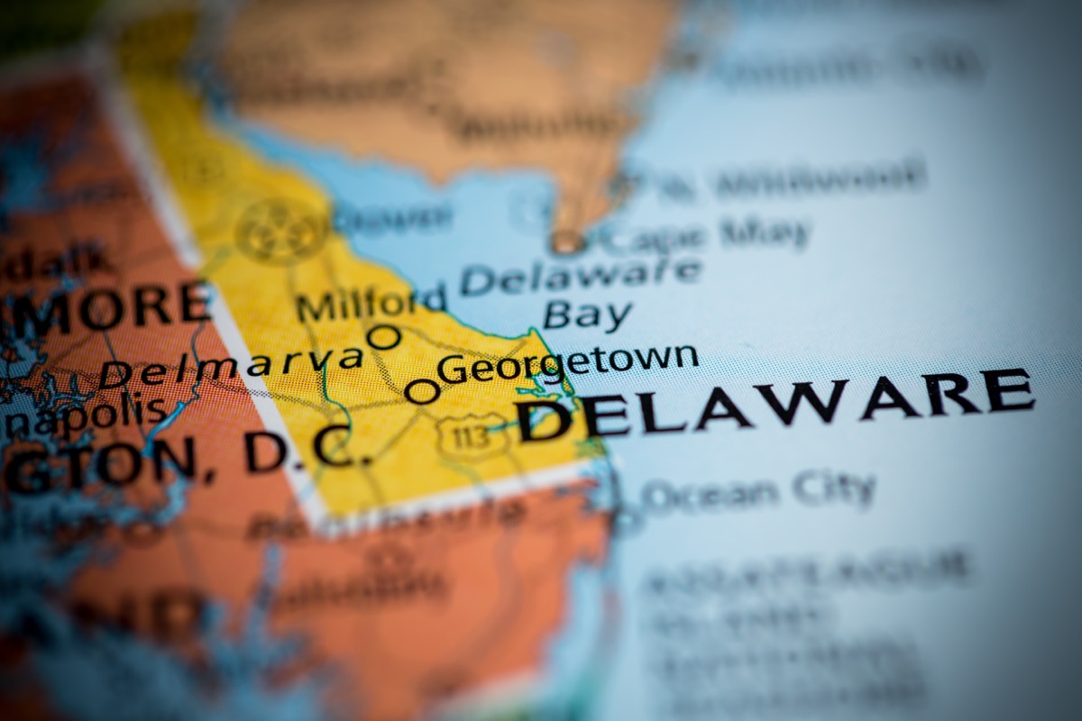 delaware geographical map state natural wonders