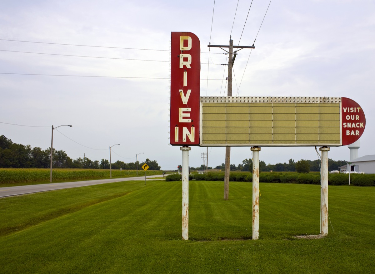 Drive-in movie sign