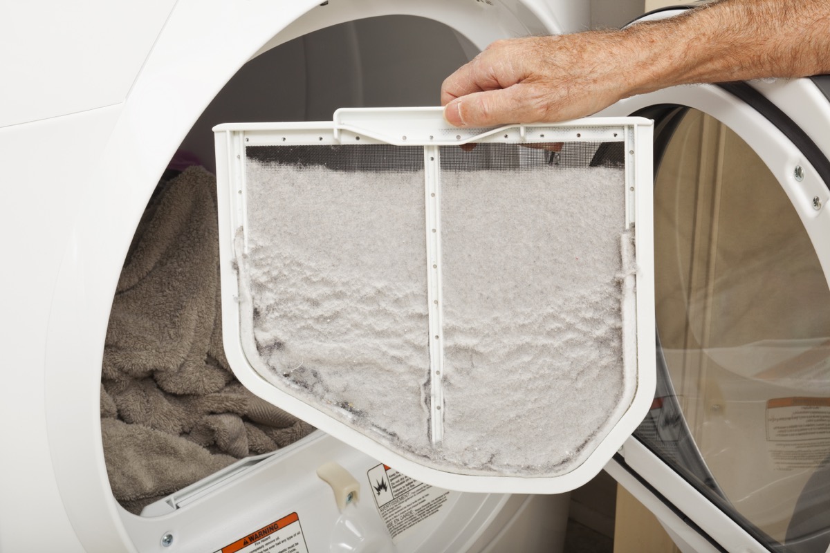 Dryer lint accumulation