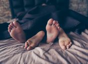 feet in bed, best sex positions