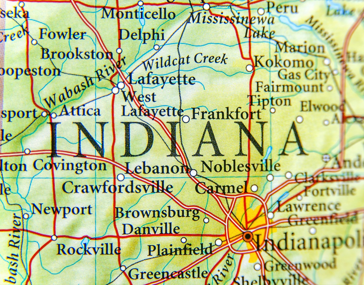 indiana geographical map state natural wonders