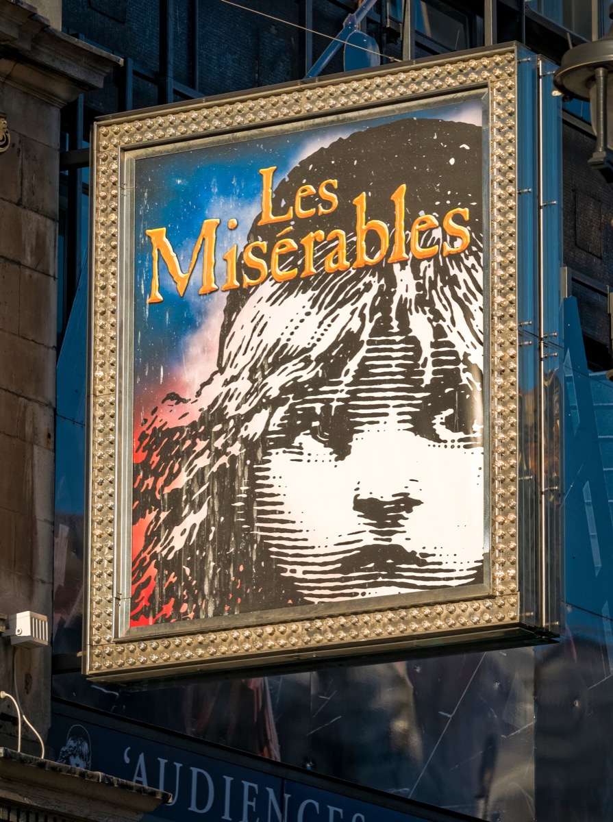 Les Misérables on broadway poster, broadway tickets