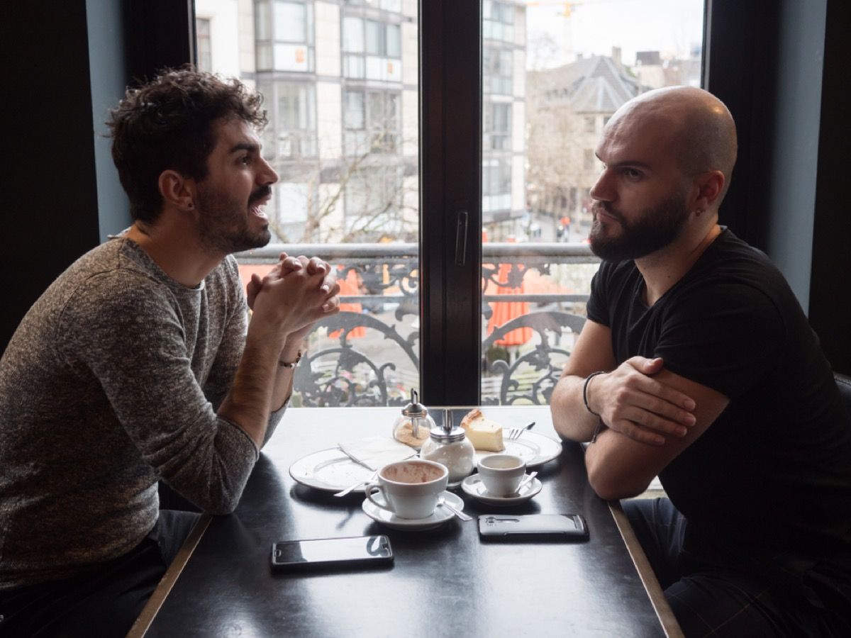 couple arguing over lunch, things you should never say to your spouse