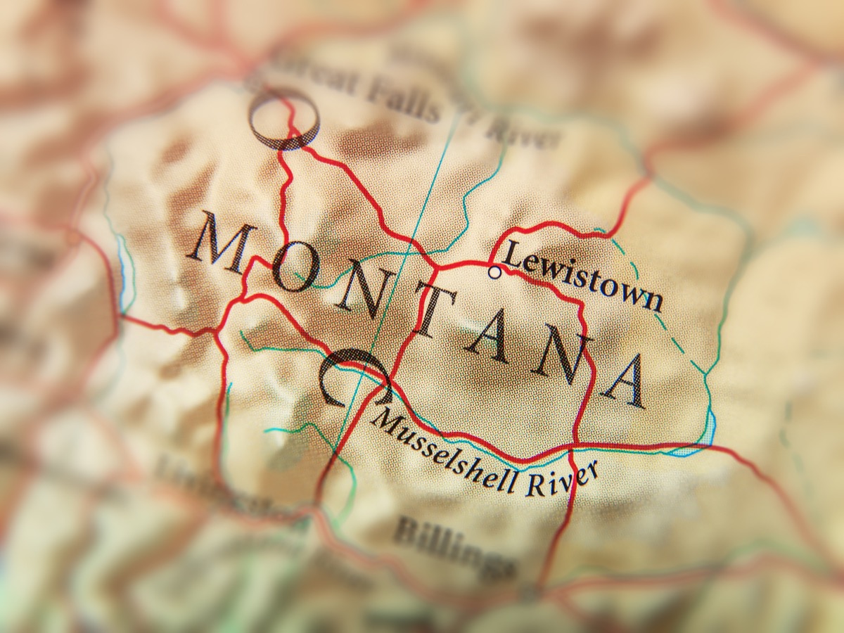 montana geographical map state natural wonders