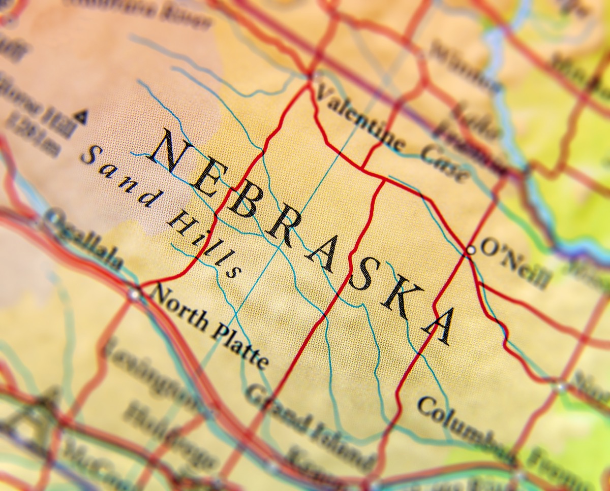 nebraska geographical map state natural wonders