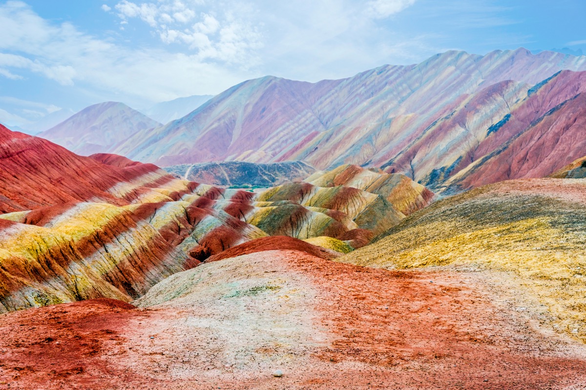 rainbow mountains danxia landform geological park china