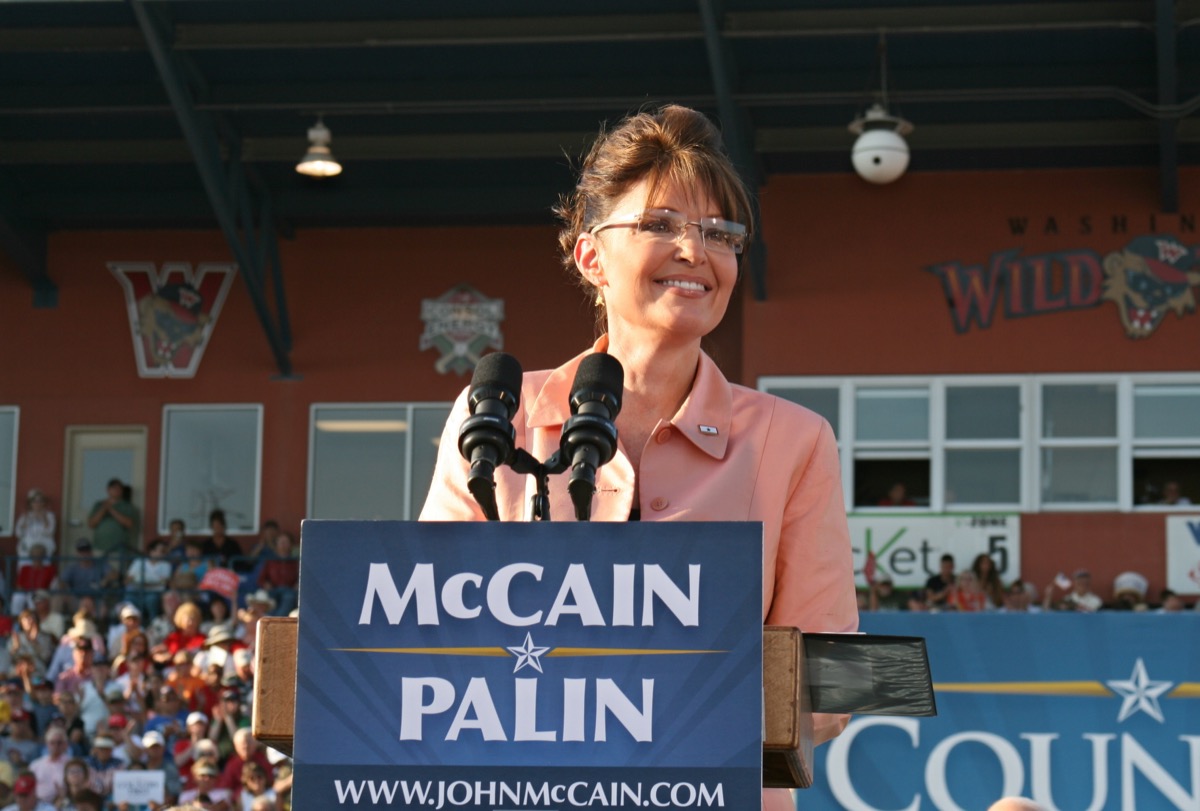 sarah palin running for vice president in 2008