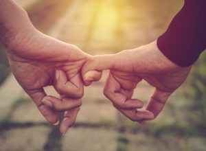 couple holding hands