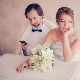 bored bride and groom doomed marriage