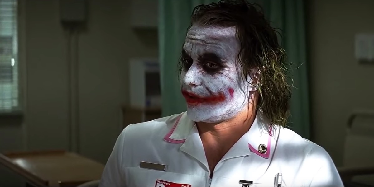 the joker in a nurse's outfit