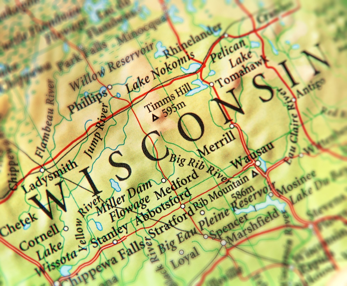 wisconsin geographical map state natural wonders