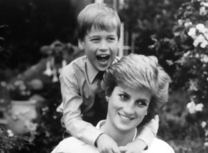 DIANA, PRINCESS OF WALES with Prince William in 1989
