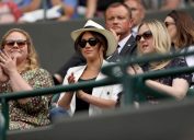 Meghan Markle sits in stands at Wimbledon 2019 with two friends