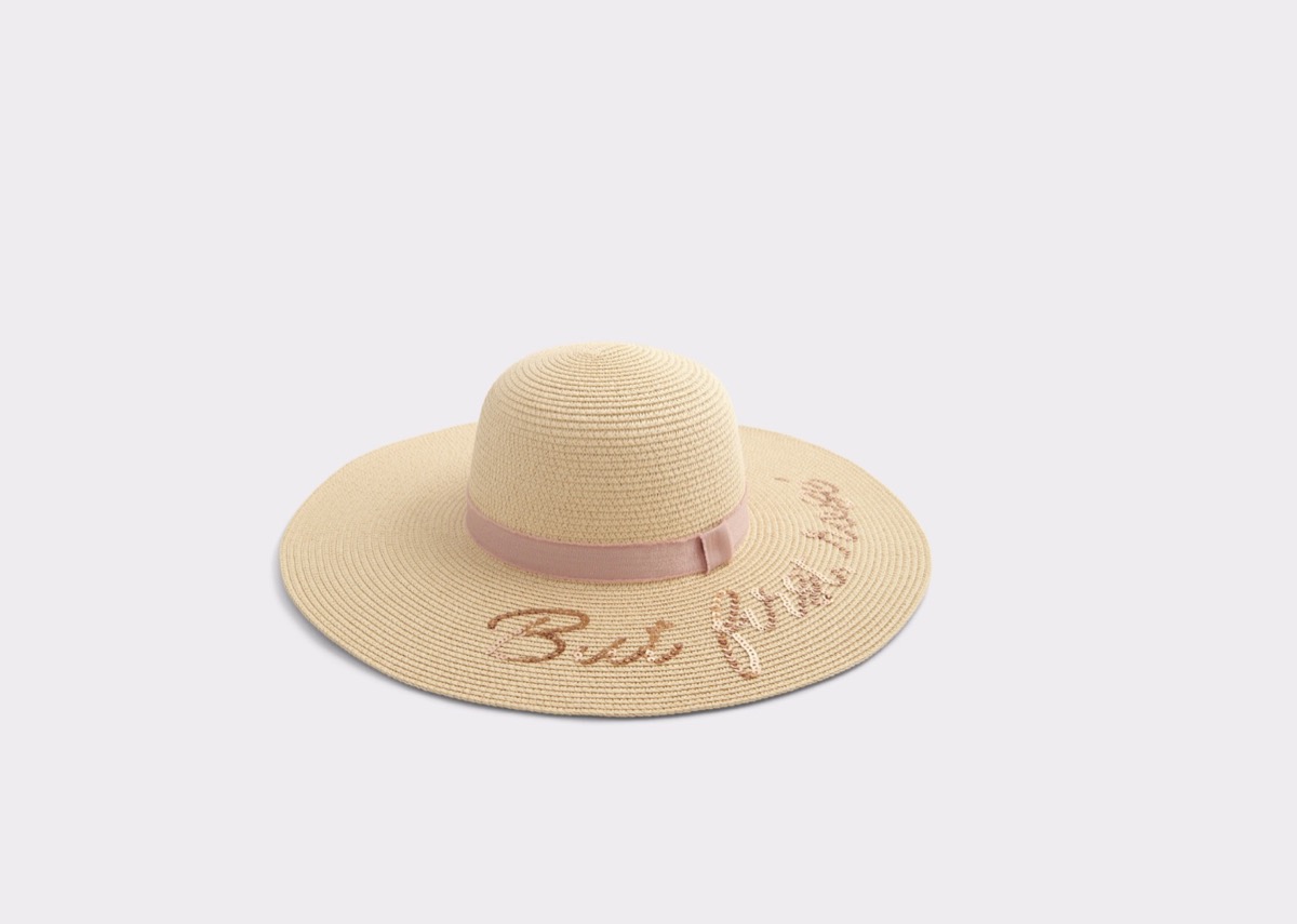 straw hat with "but first rosé" on brim, cheap summer hats