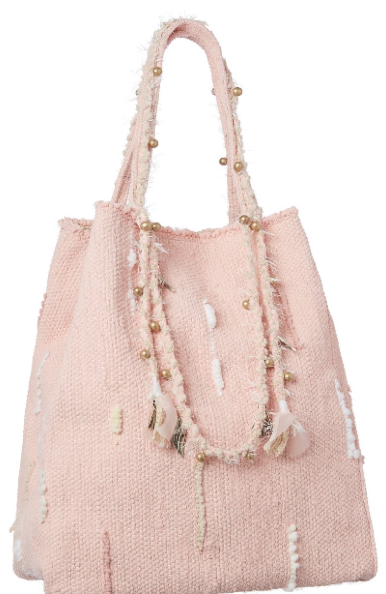 pink tote, luxury beach bags