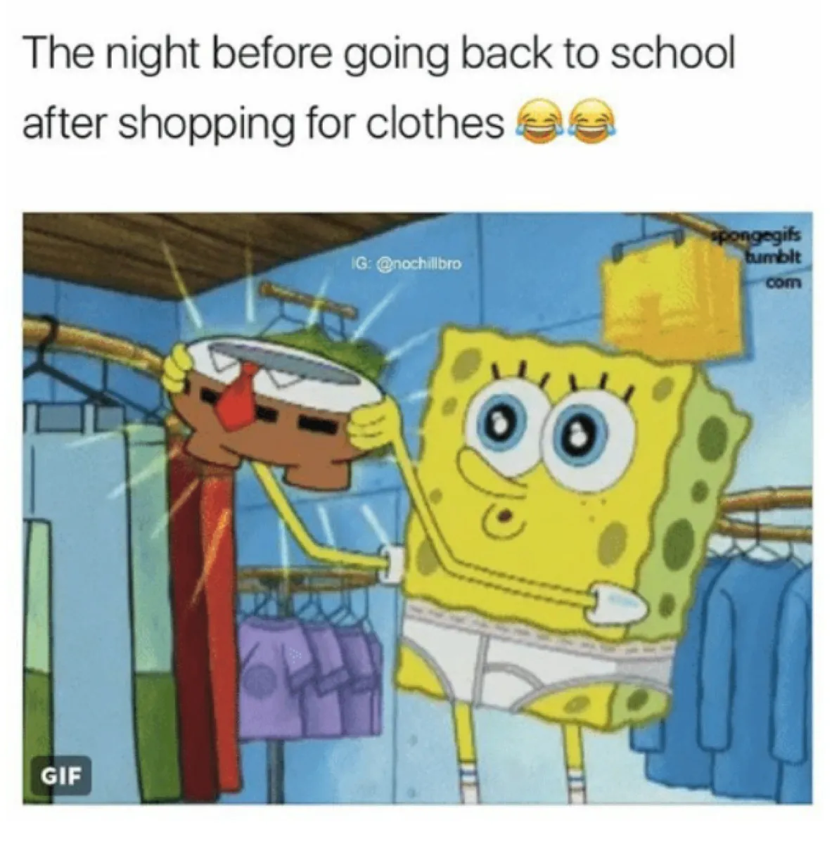 school meme spongebob 