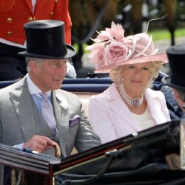 BMCX24 Britain's Prince Charles and Camilla Duchess of Cornwall arrive in a carriage to the Royal Ascot race meeting in 2009. Image shot 2009. Exact date unknown.