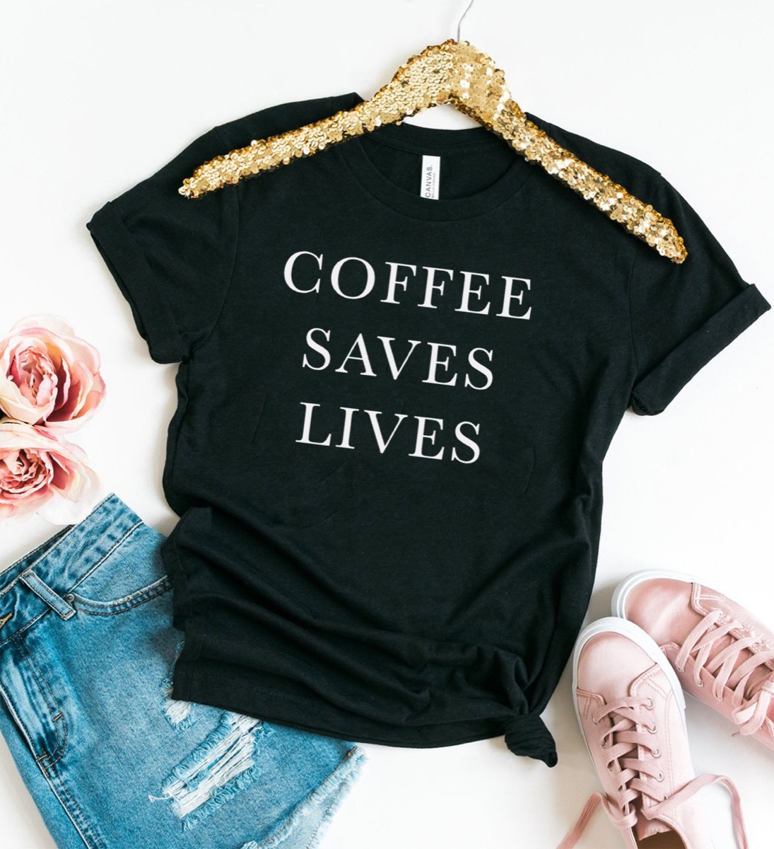 coffee saves lives t-shirt, best gifts for coffee lovers