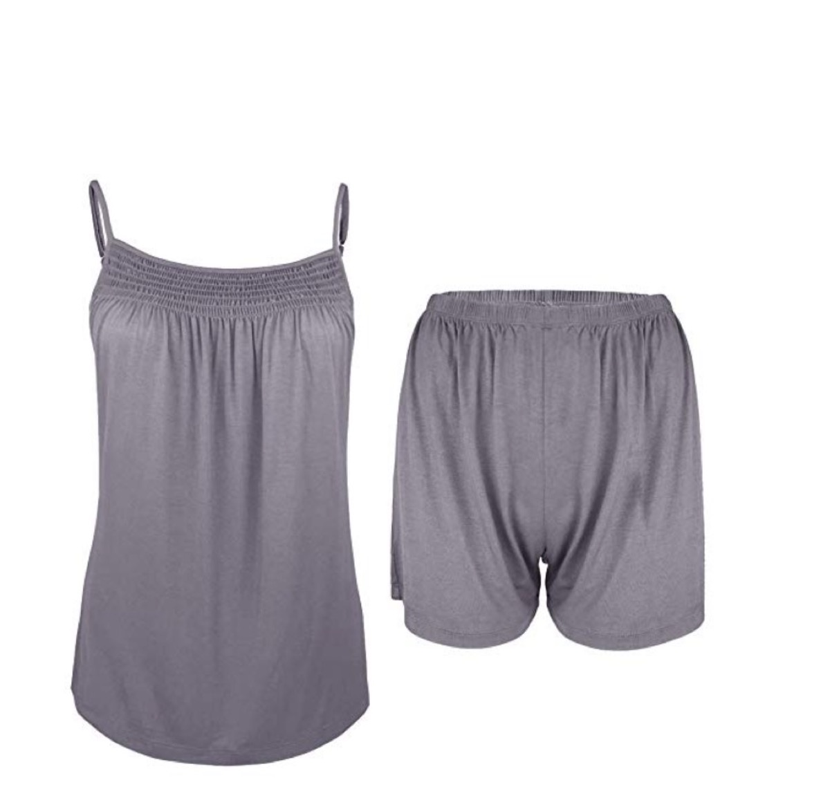 short gray pajama set, cooling products