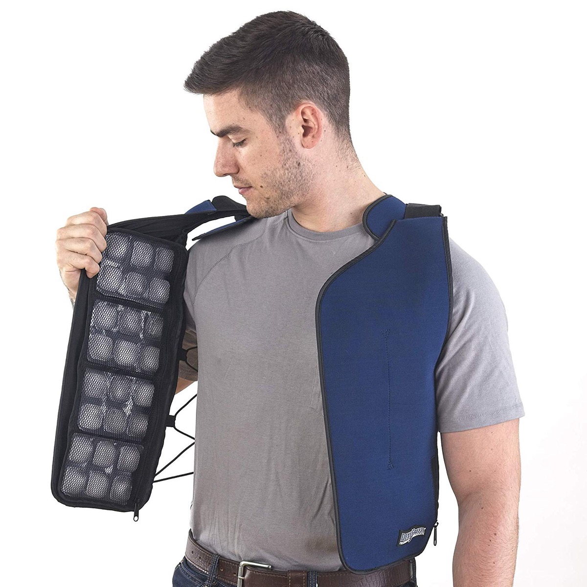 vest with ice cubes in it, cooling products