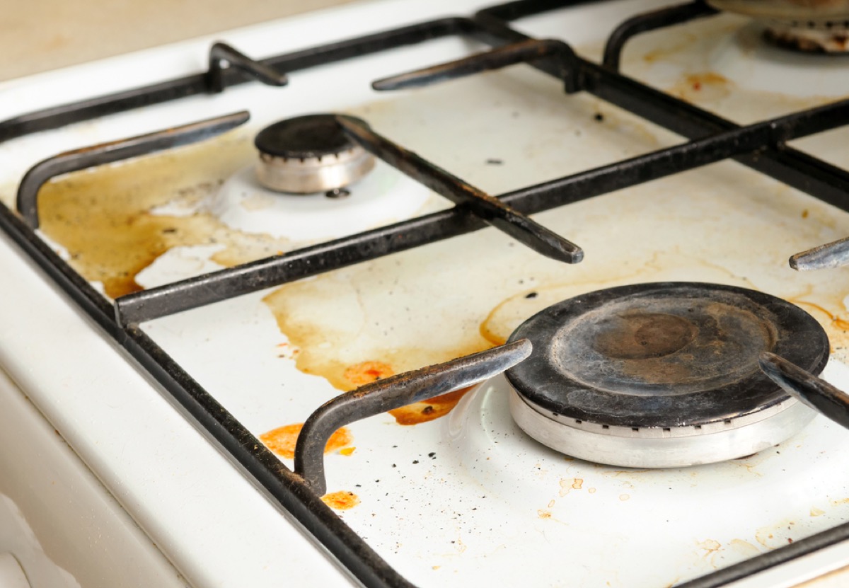 dirty cooktop, new uses for cleaning products