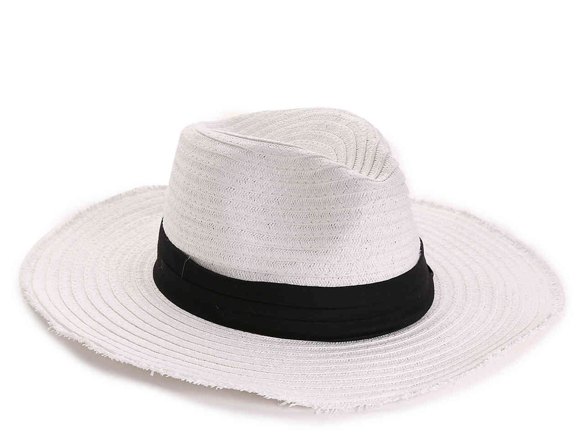 white panama hat with black ribbon, cheap summer hats