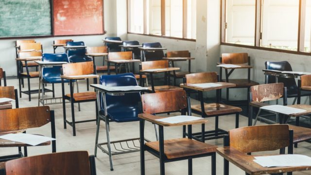 an empty classroom