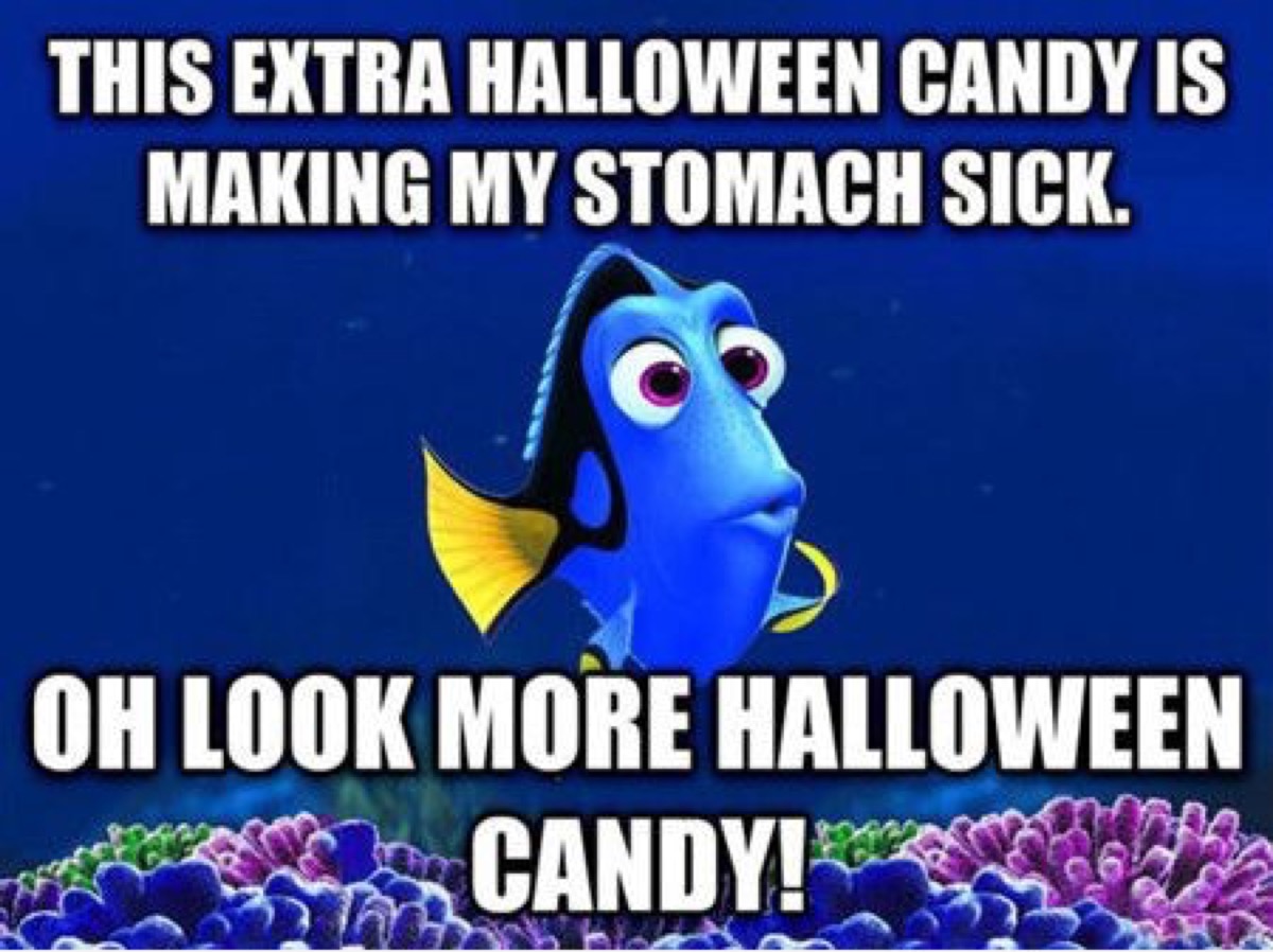 candy makes me sick, halloween memes