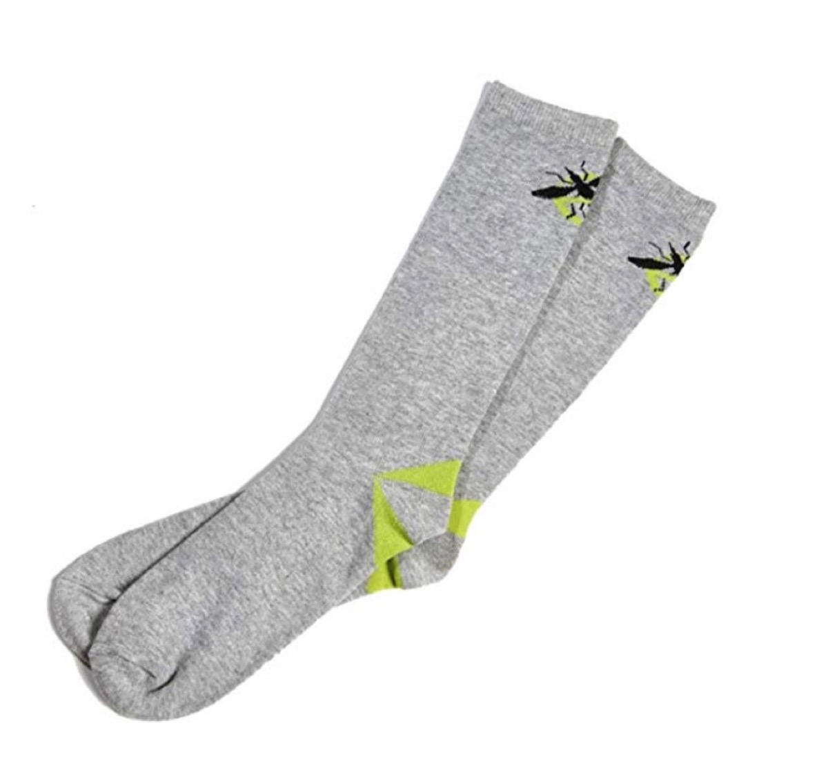 gray bug repellant socks, bug protection