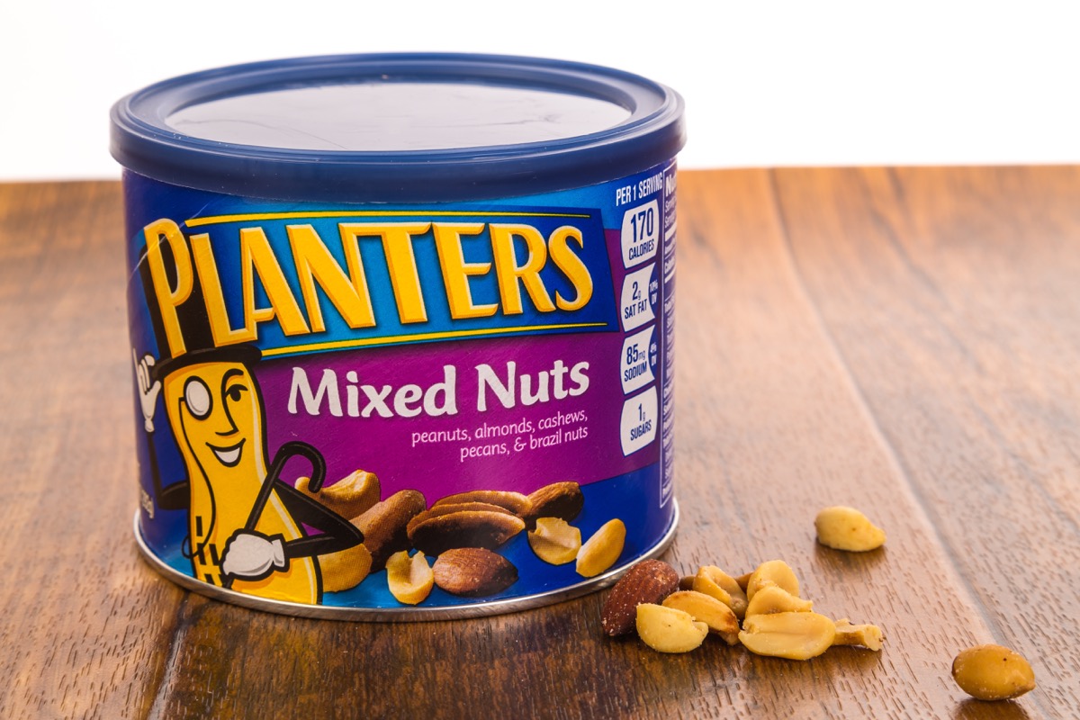 mr. peanut from planters, fictional characters real names