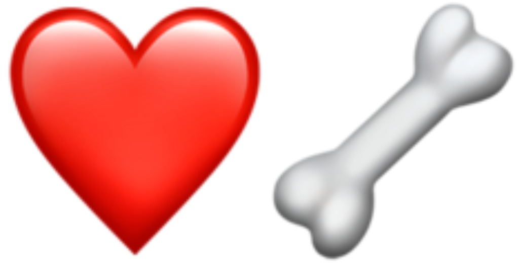 heart, bone, sex emoji combinations