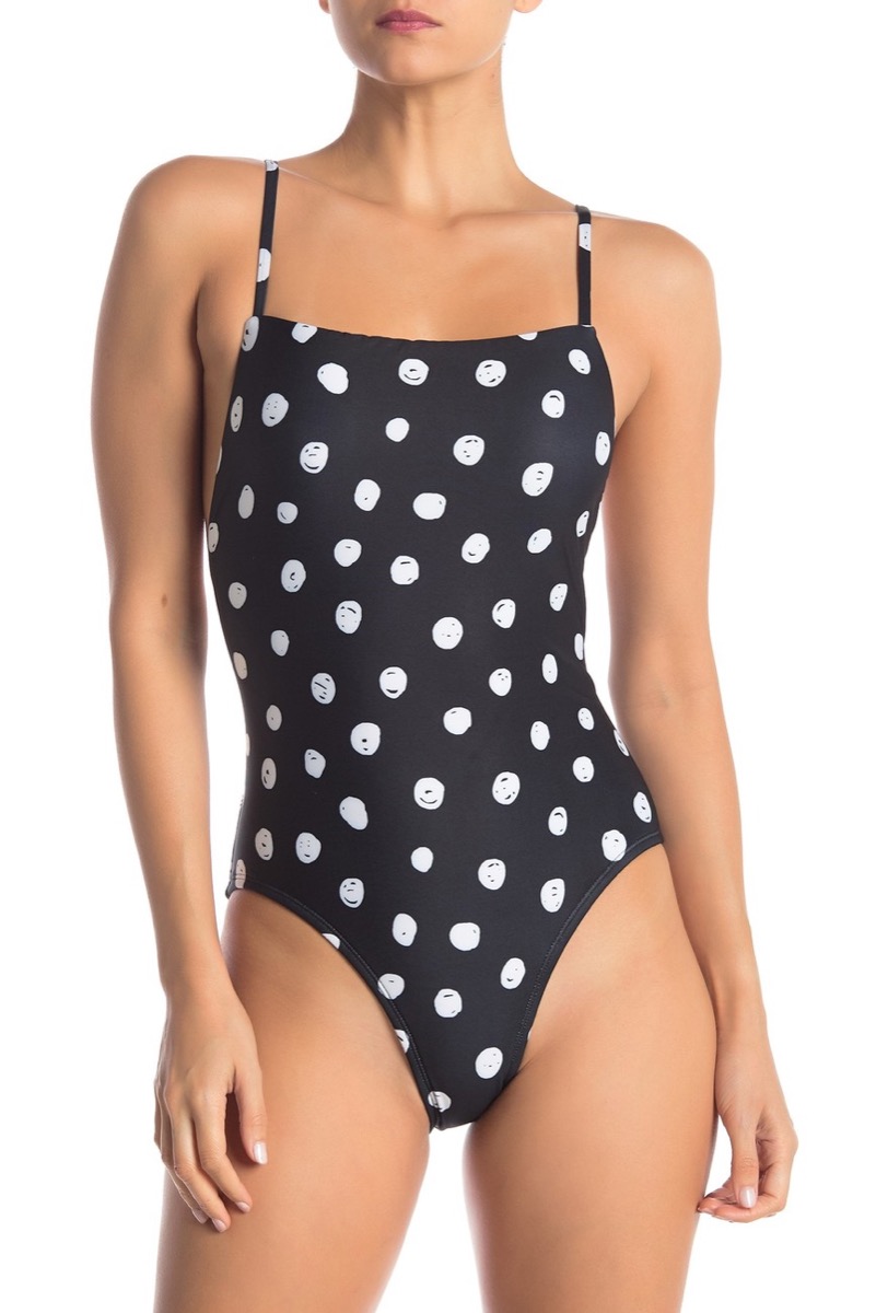 black and white polka dot swimsuit, cheap swimsuits