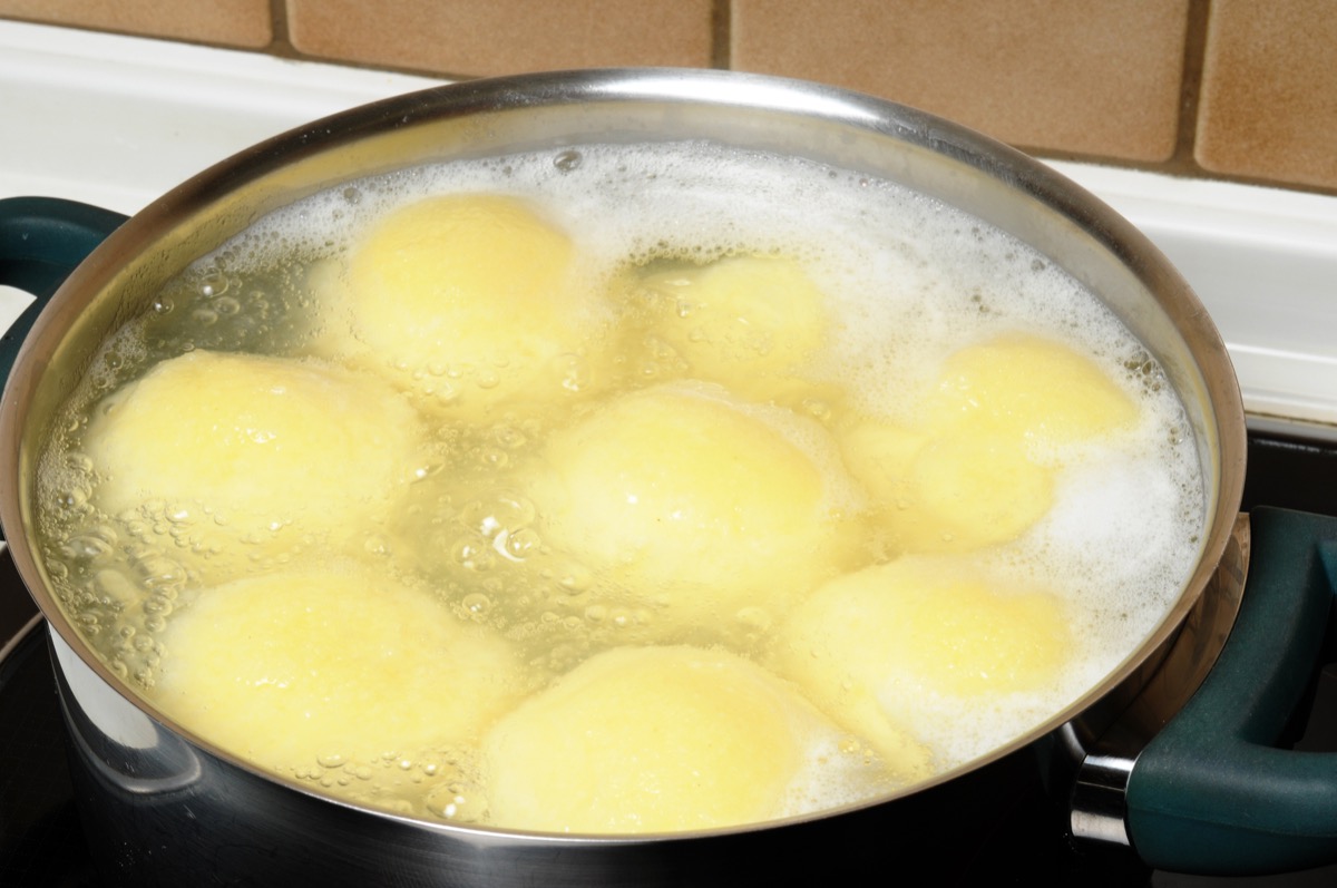 potato dumplings cooking