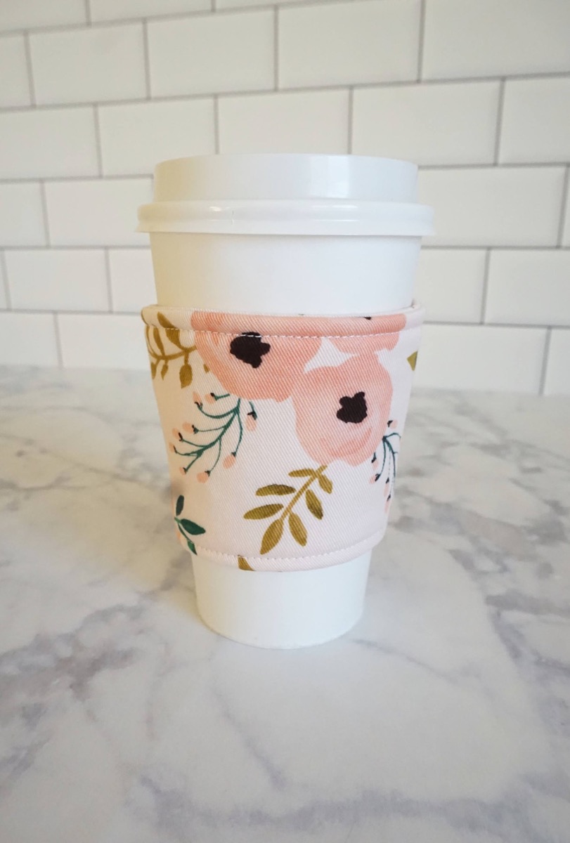 floral coffee sleeve, best gifts for coffee lovers