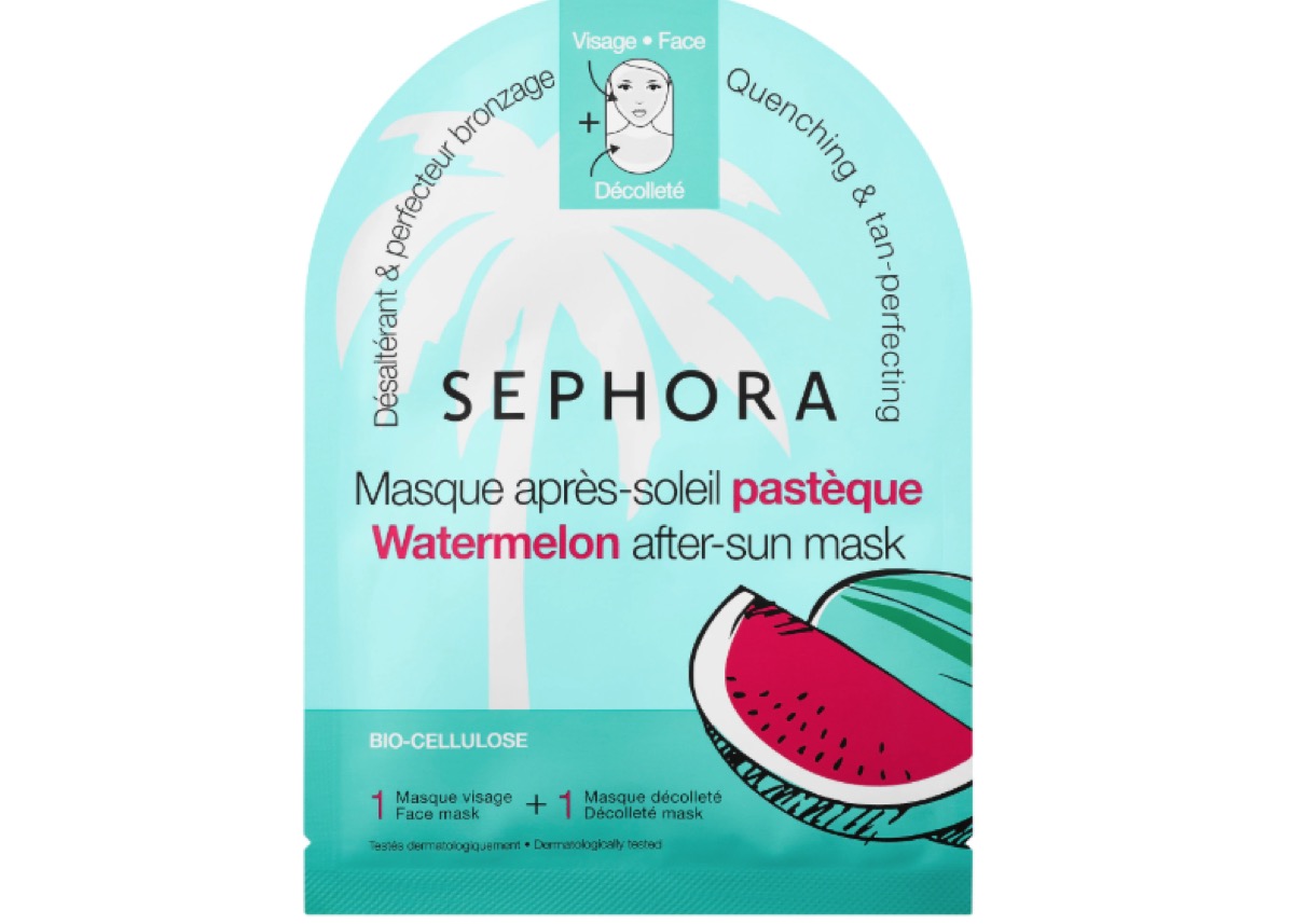 sephora after sun mask in watermelon, summer beauty products