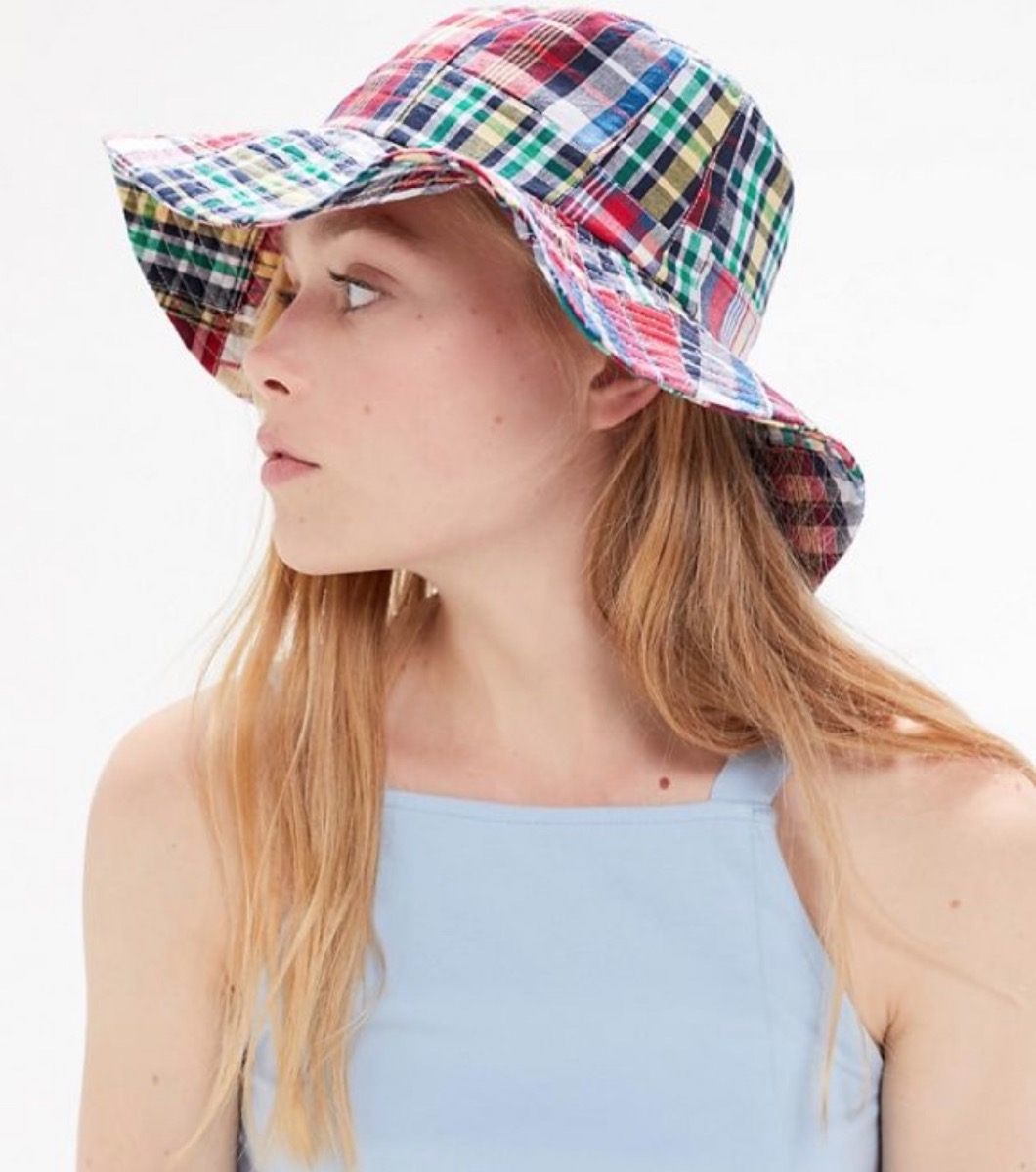 colorful patchwork bucket hat, cheap summer hats