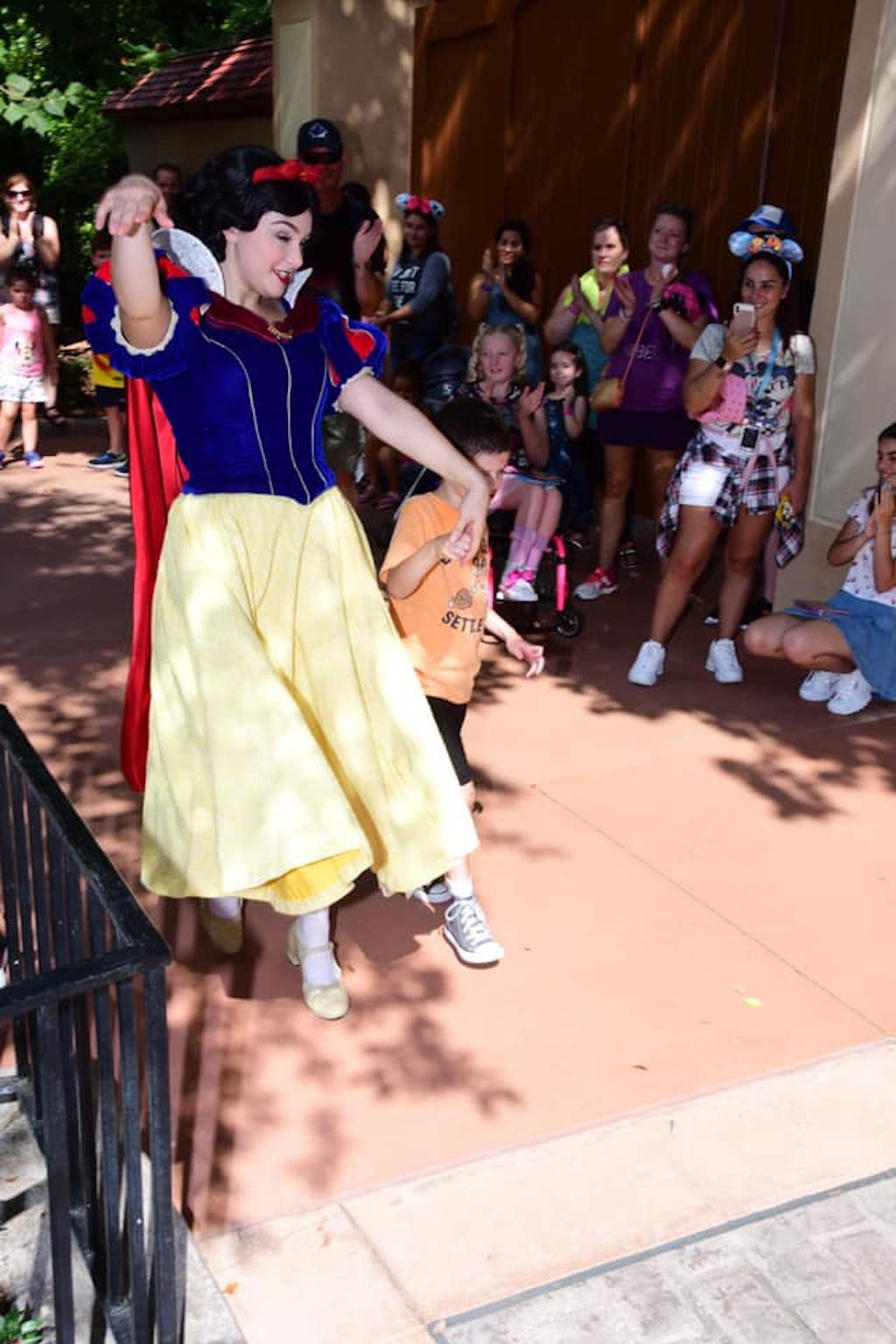 snow white comforts child with autism