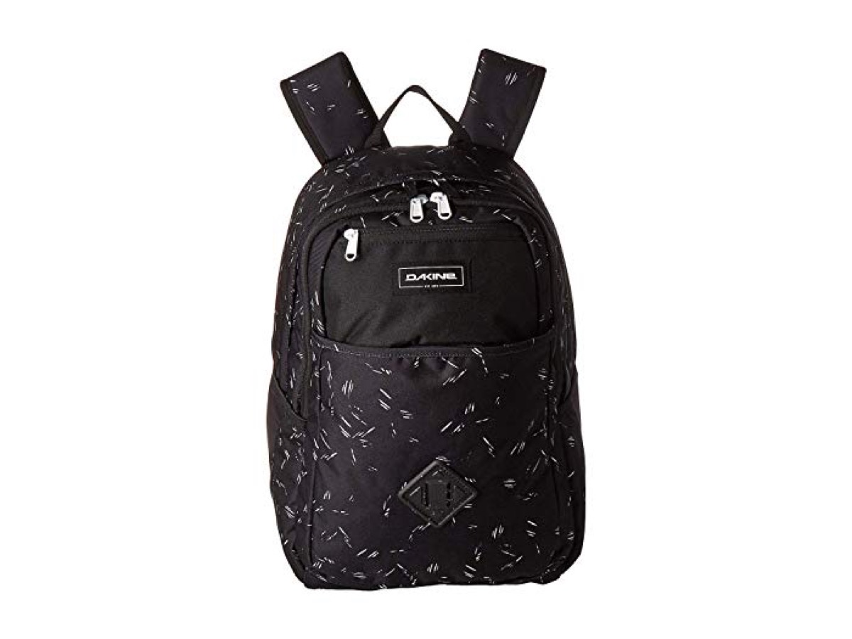 black Dakine backpack with white pattern, best college backpacks