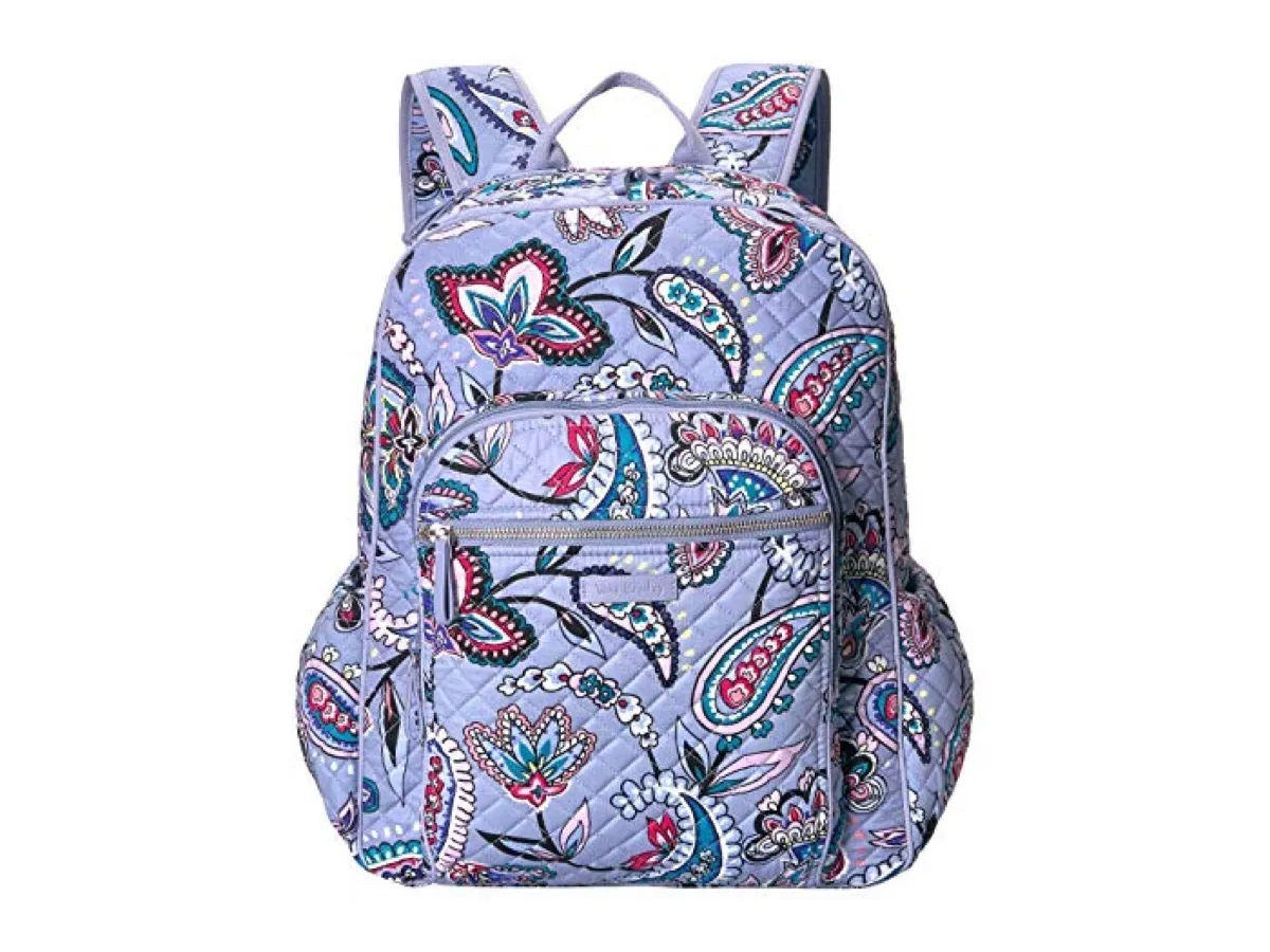 vera bradley purple paisley backpack, best college backpacks
