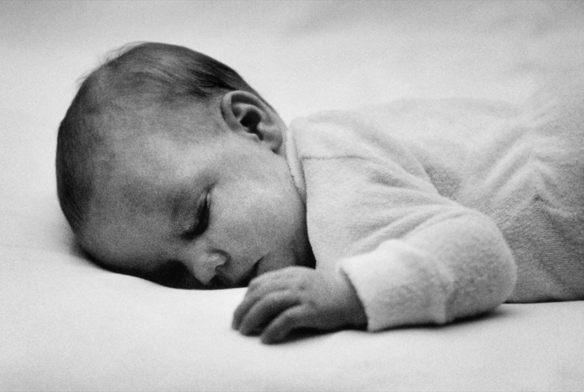 Baby Sleeping on Stomach in 1980s