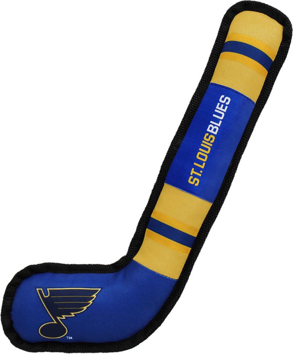 blue and yellow hockey stick toy, best chew toys for puppies
