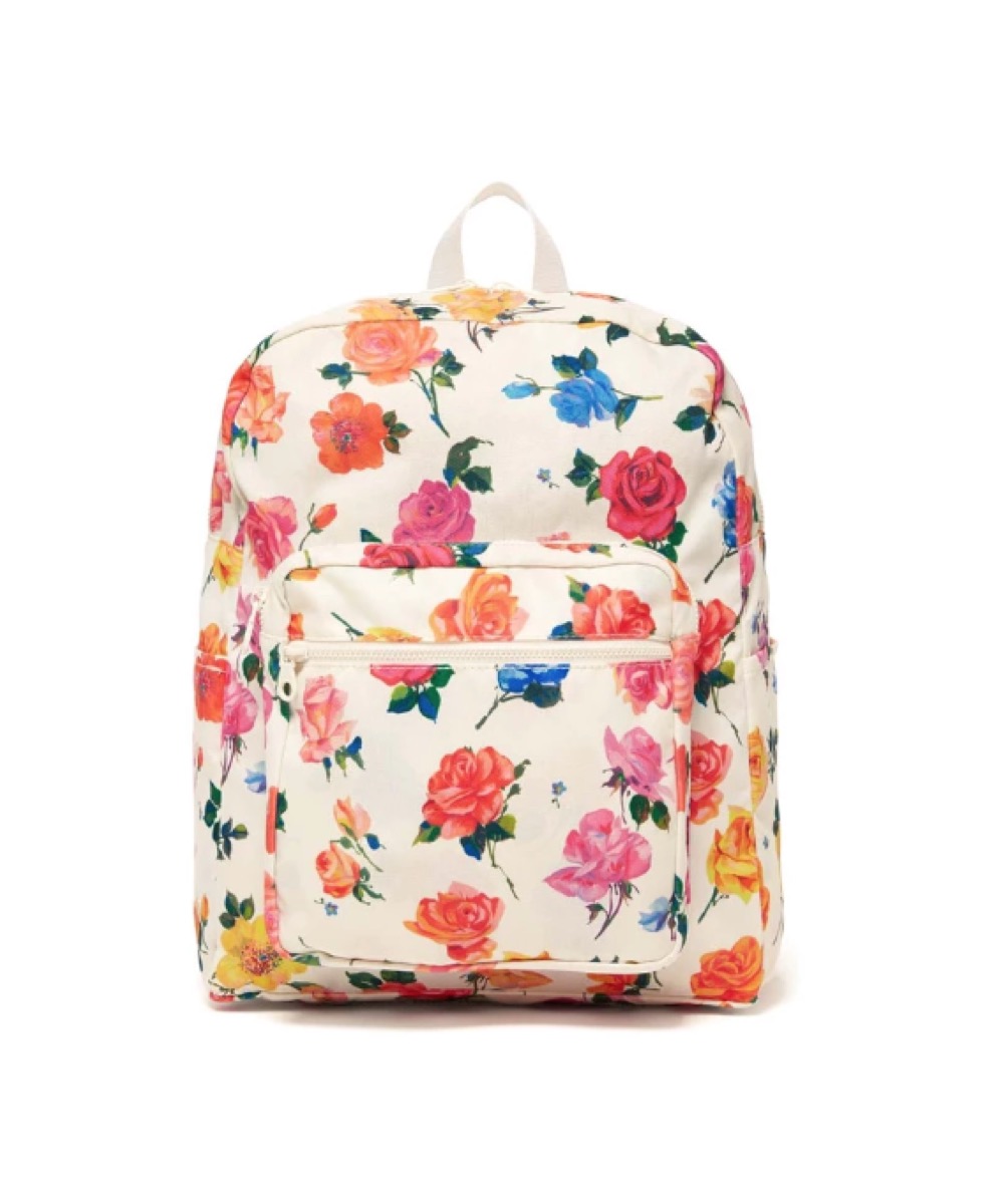 white ban.do backpack with flowers, best college backpacks