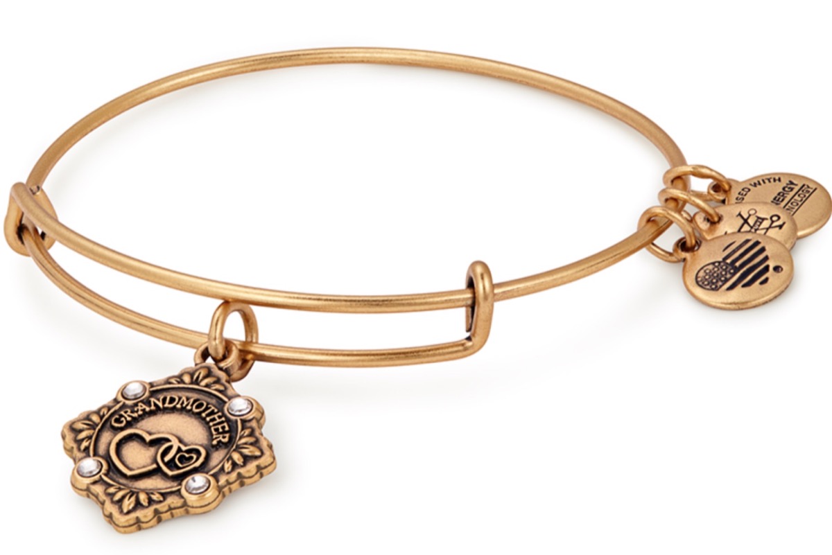 gold bracelet with four gold charms on it, best gifts for grandparents