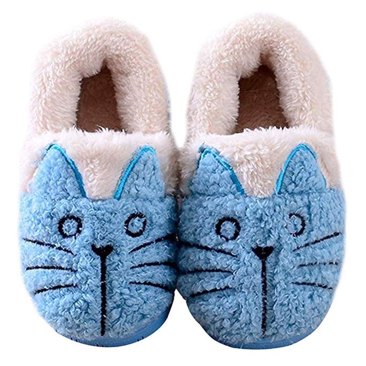 blue cat slippers, cat gifts, cat accessories