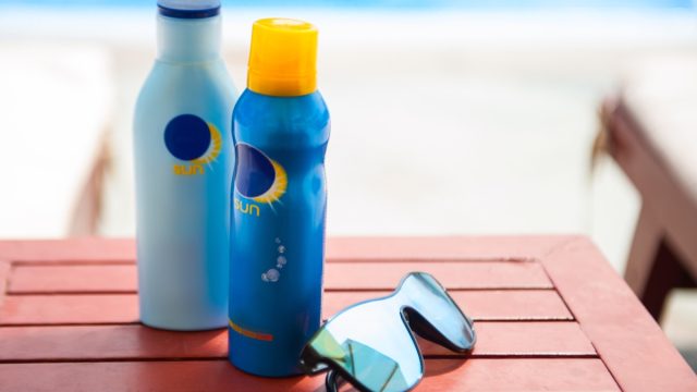Bottles of Sunscreen Things Never Leave Outside